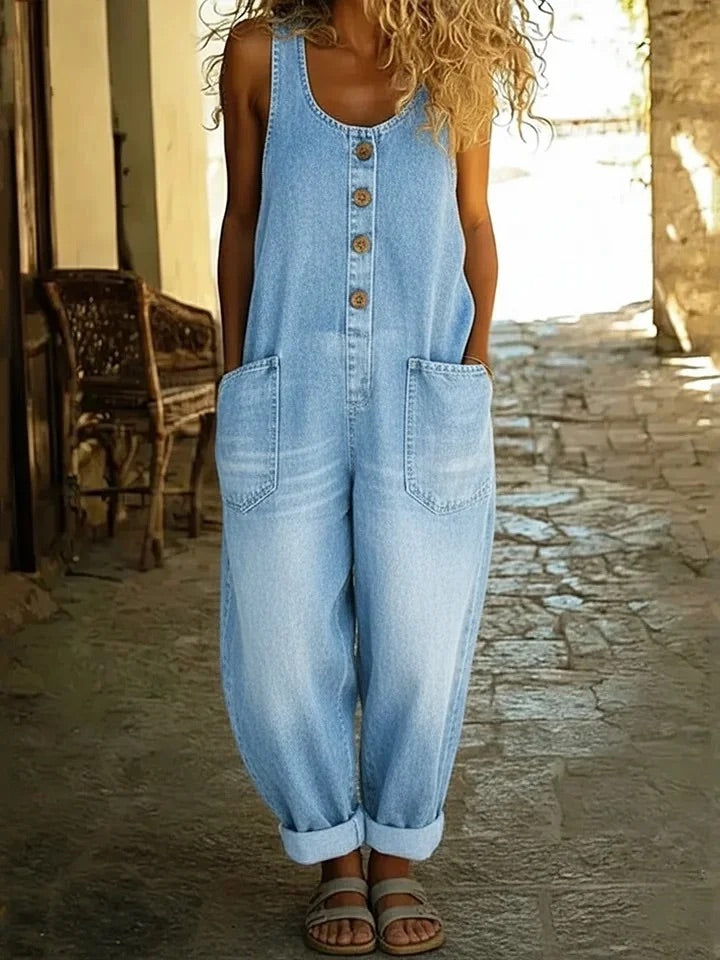 Ruth™ | Salopette en denim lavé vintage